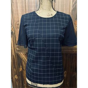 A/X Armani Exchange Navy Sheer Blouse Shirt Size XS